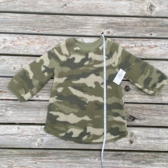 Old Navy Olive Camouflage Crew-Neck Sherpa Dress - Picture 4 of 11